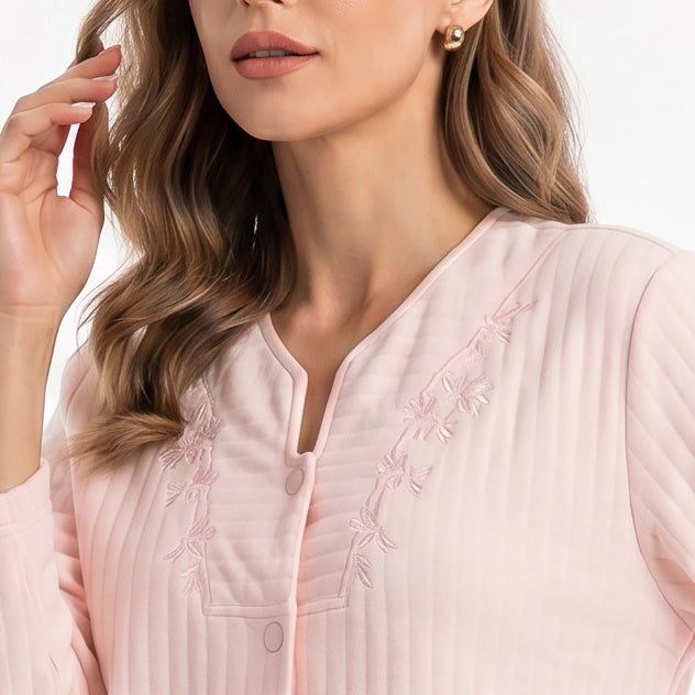 Miss Elaine Short Robes Long Sleeve With Grip -MISE854855UT