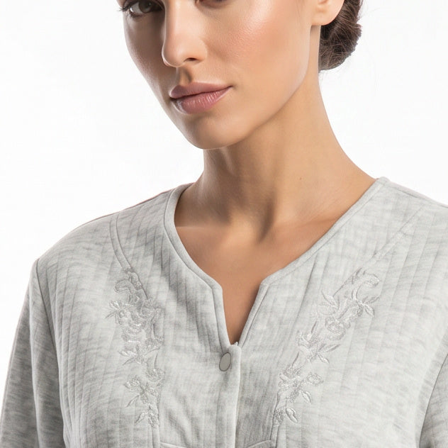 Miss Elaine Short Robes Long Sleeve With Grip -MISE854855UT