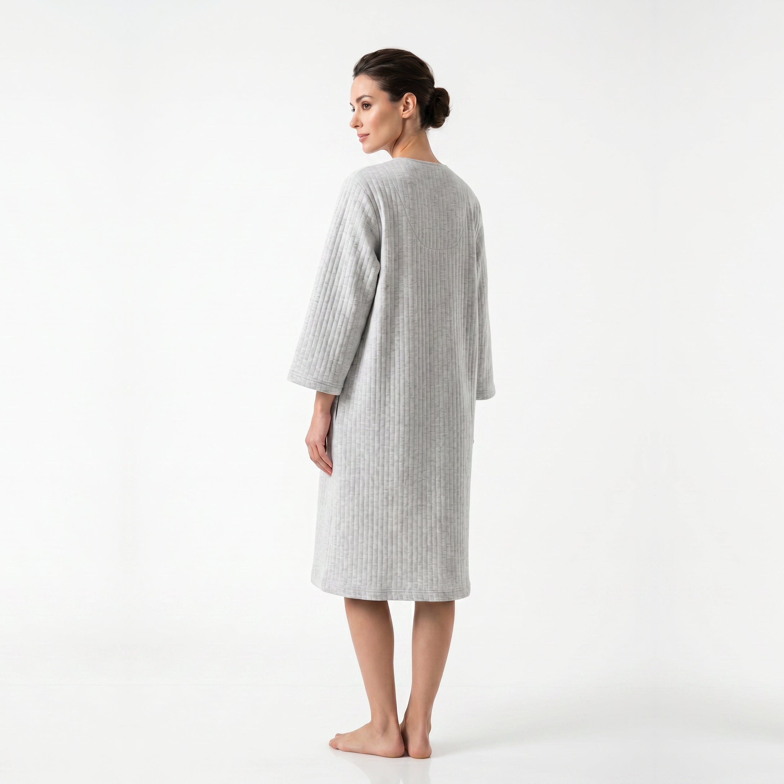 Miss Elaine Short Robes Long Sleeve With Grip -MISE854855UT