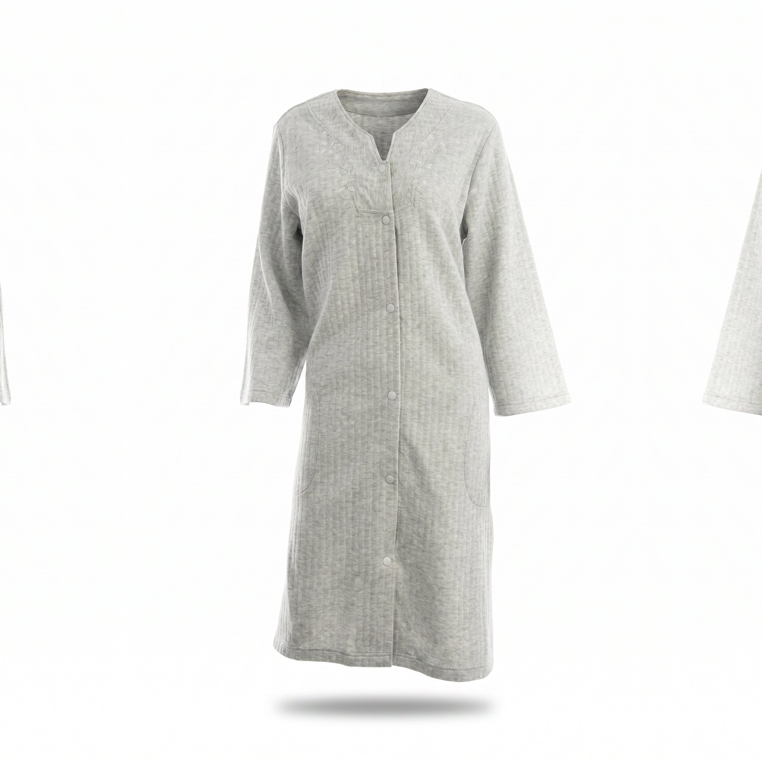 Miss Elaine Short Robes Long Sleeve With Grip -MISE854855UT