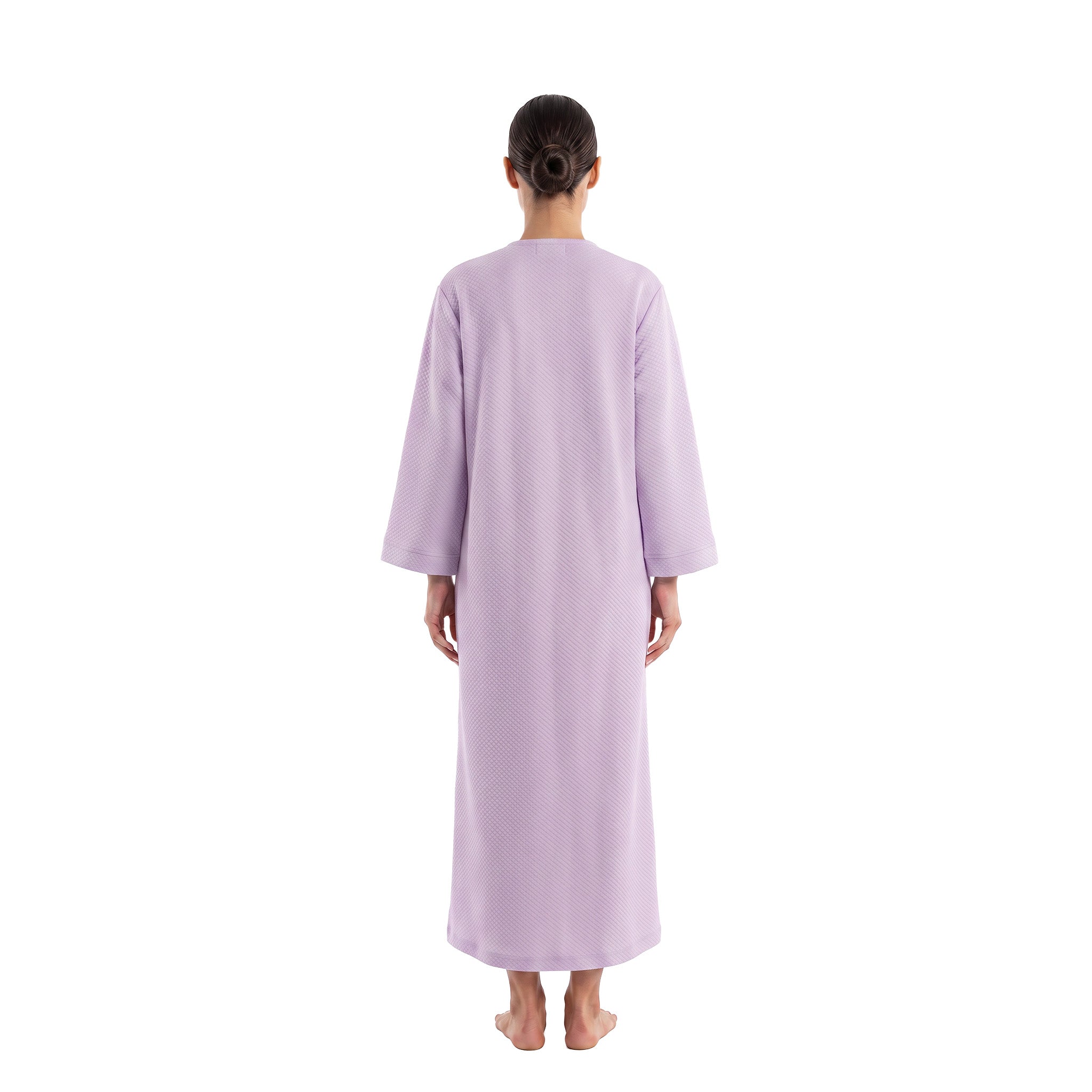 Miss Elaine Long Robes Long Sleeve With Zip-MISE864845UT