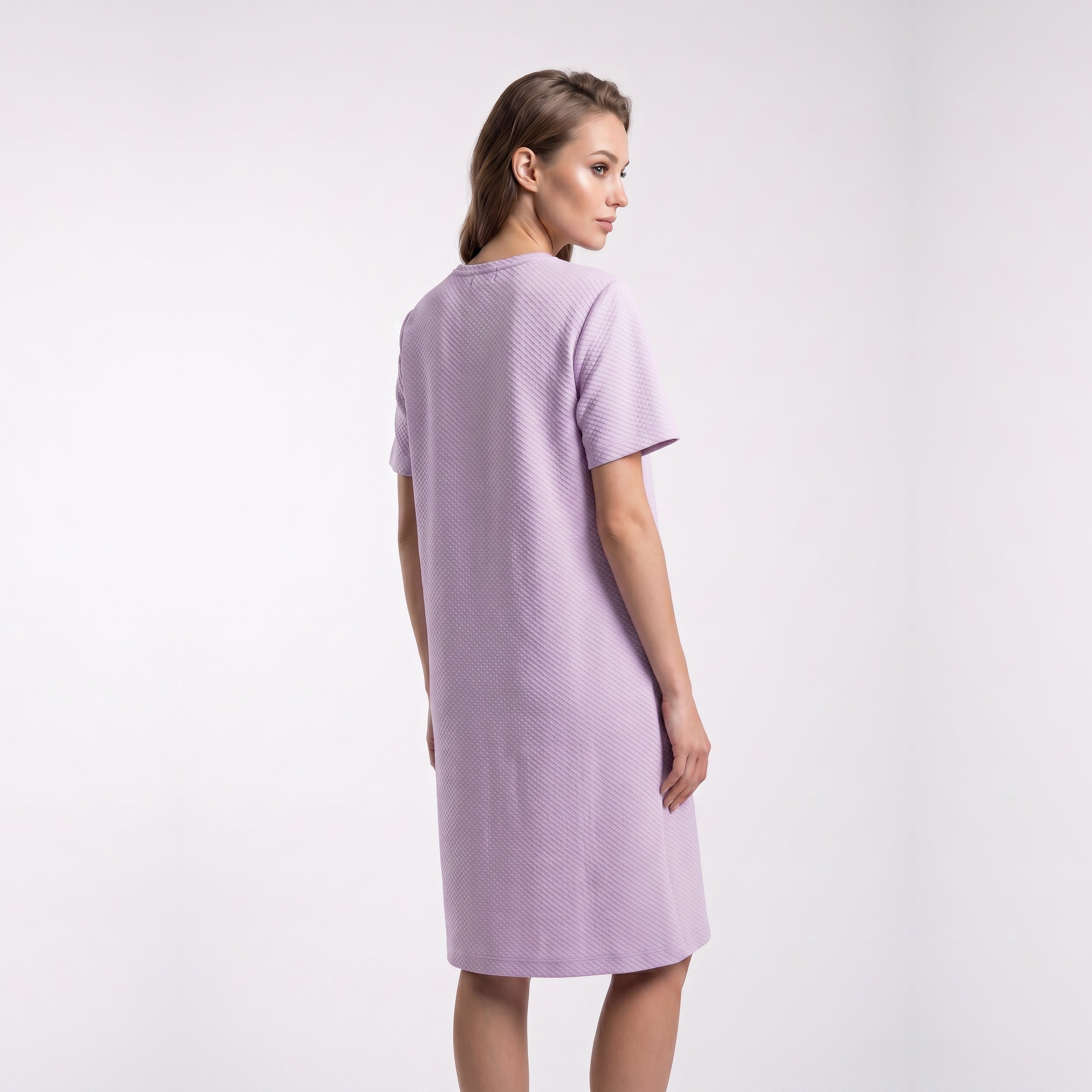 Miss Elaine Short Robes Short Sleeve With Zip-MISE834845UT