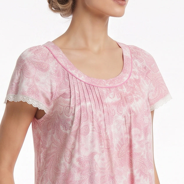 Miss Elaine Long Gown Short Sleeve-MISE504825UT