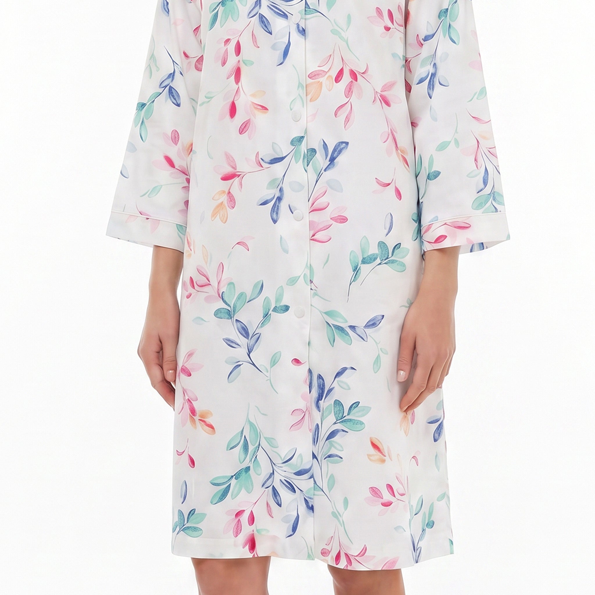 Miss Elaine Short Robes Long Sleeve With Grip-MISE354415UT