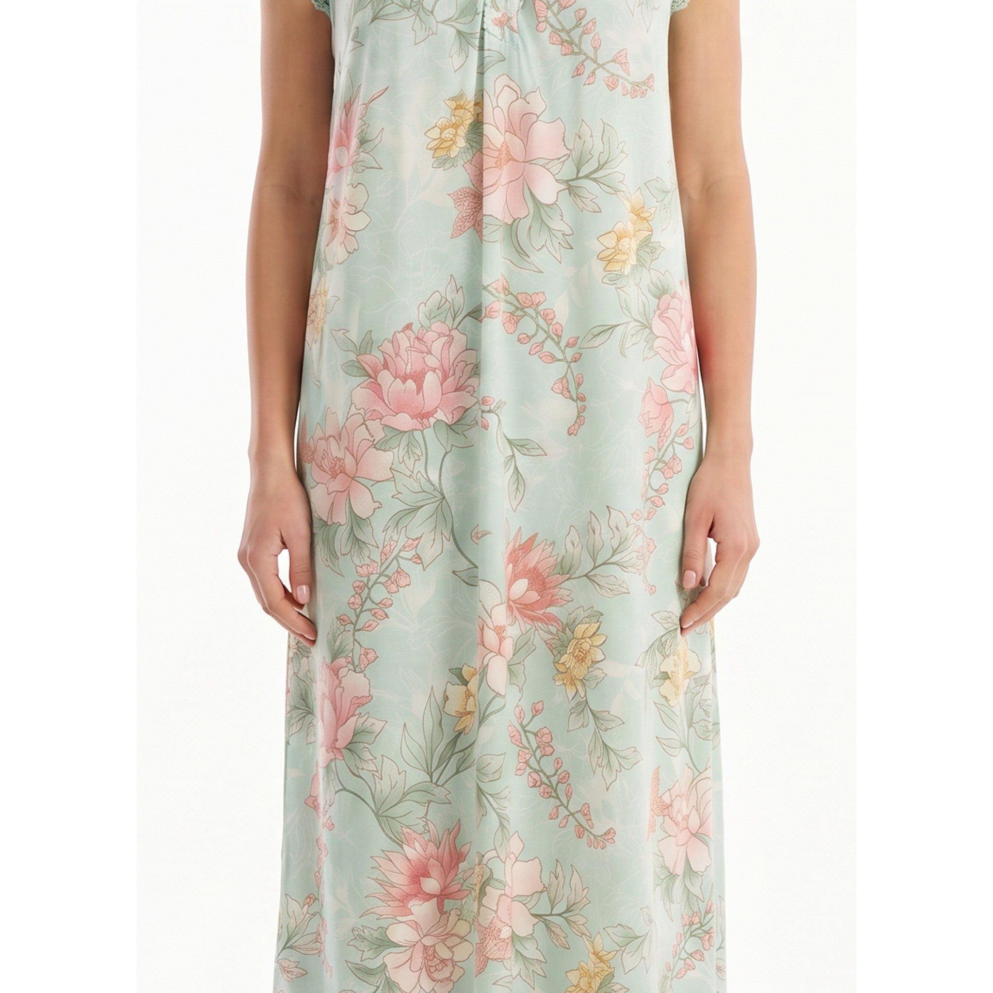Miss Elaine Long Gown Short Sleeve-MISE504895UT