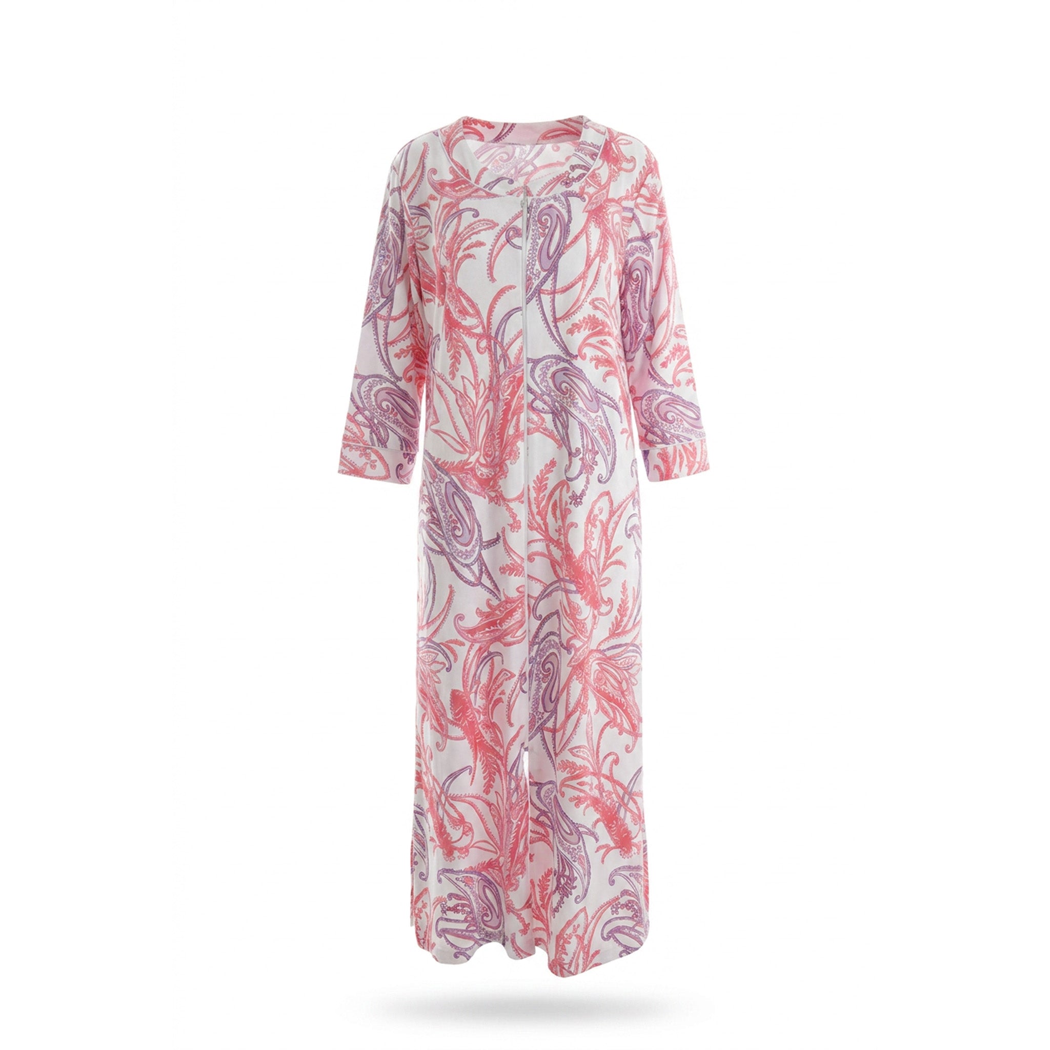 Miss Elaine Long Robes Long Sleeve With Zip-MISE864835UT