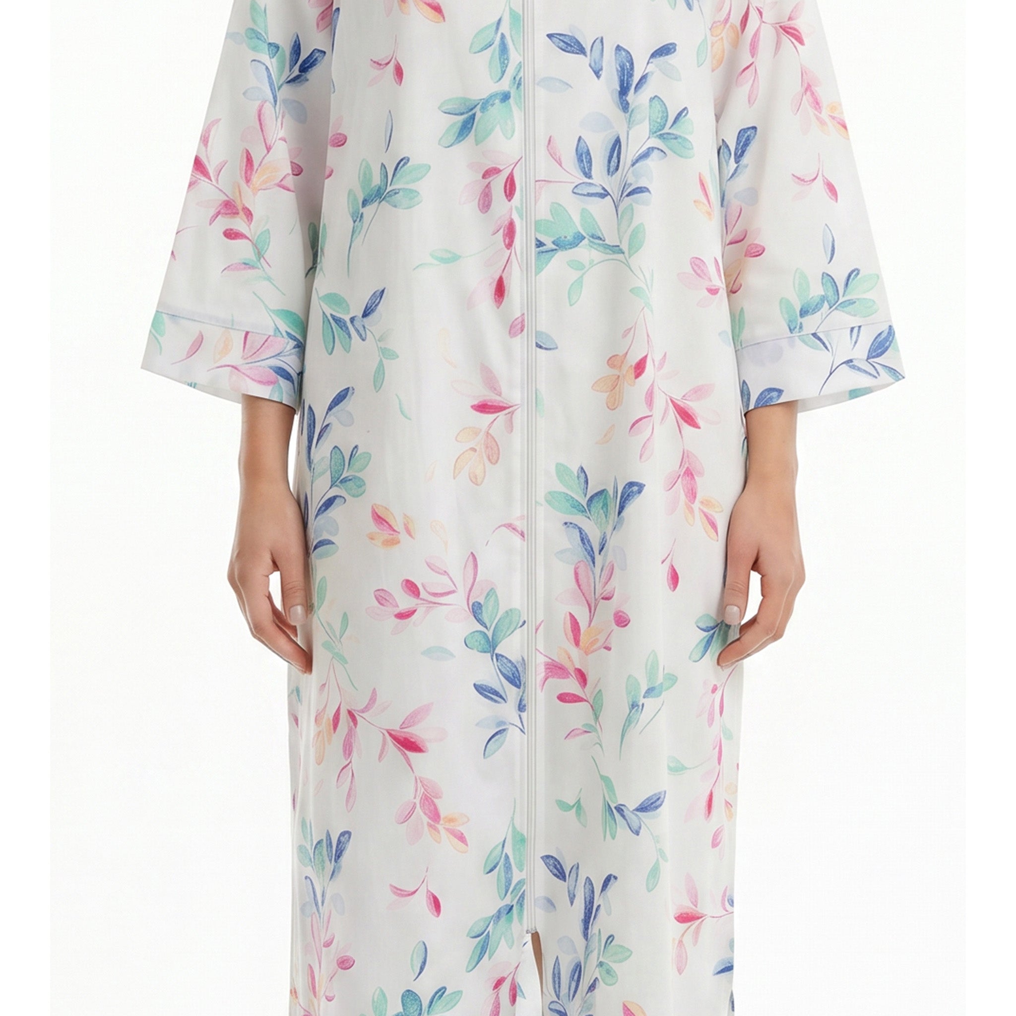 Miss Elaine Long Robes Long Sleeve With Zip-MISE664415UTX