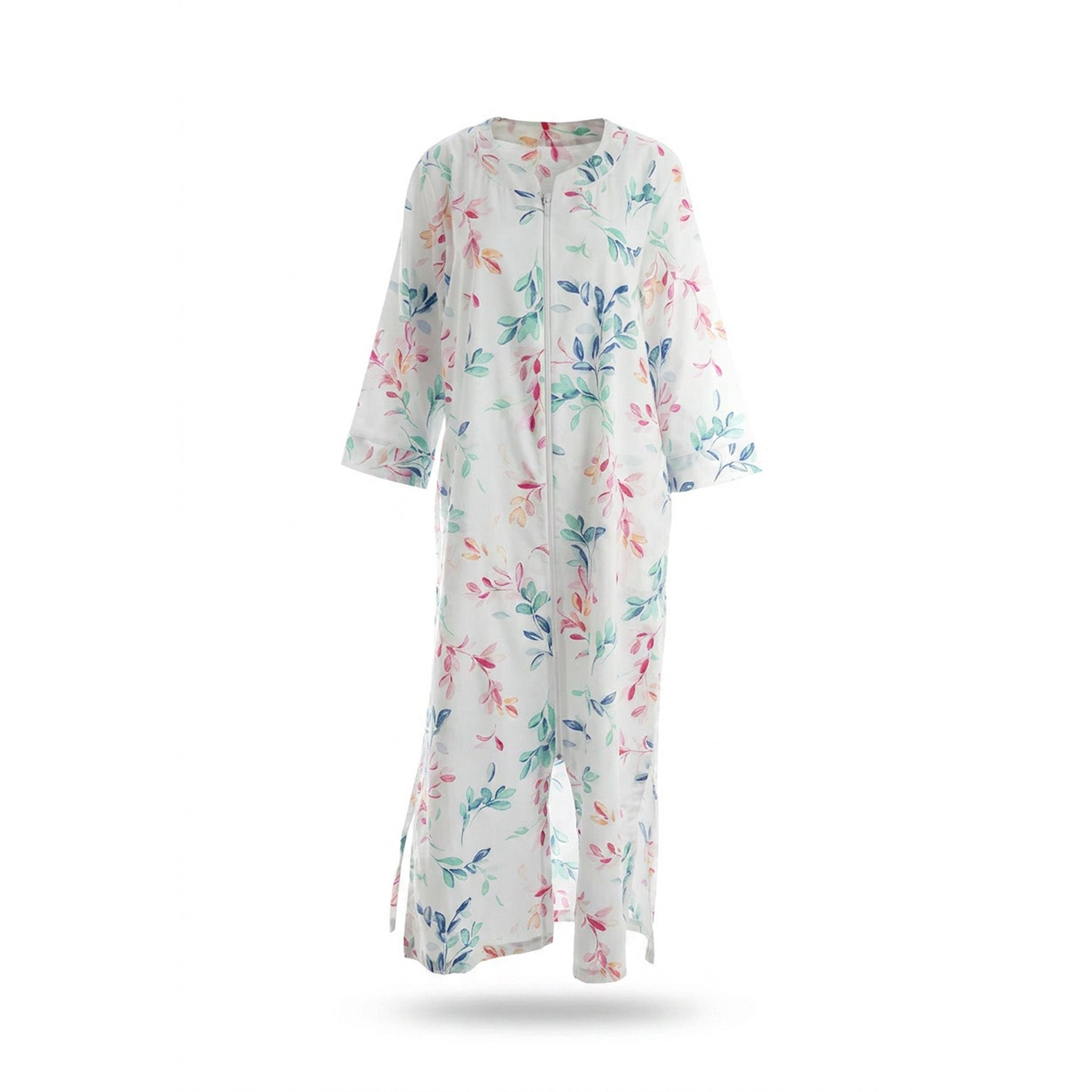 Miss Elaine Long Robes Long Sleeve With Zip-MISE664415UTX