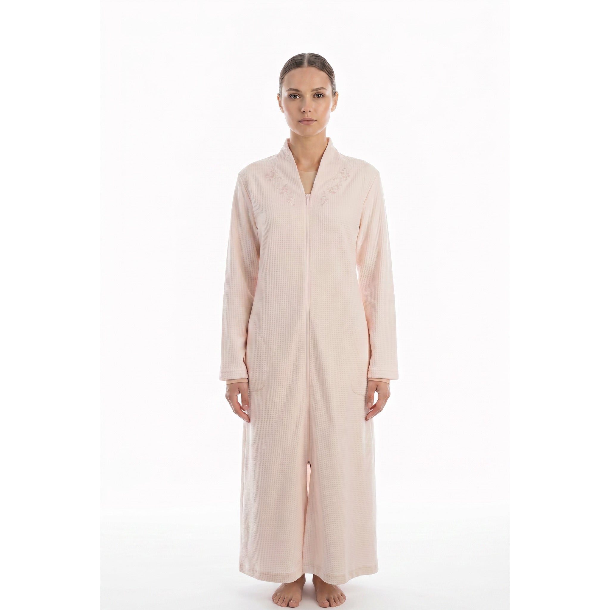MISS ELAINE CO  - Miss Elaine Long Robe Long Sleeve With Zip-MISE666825UT - Aluna Kuwait