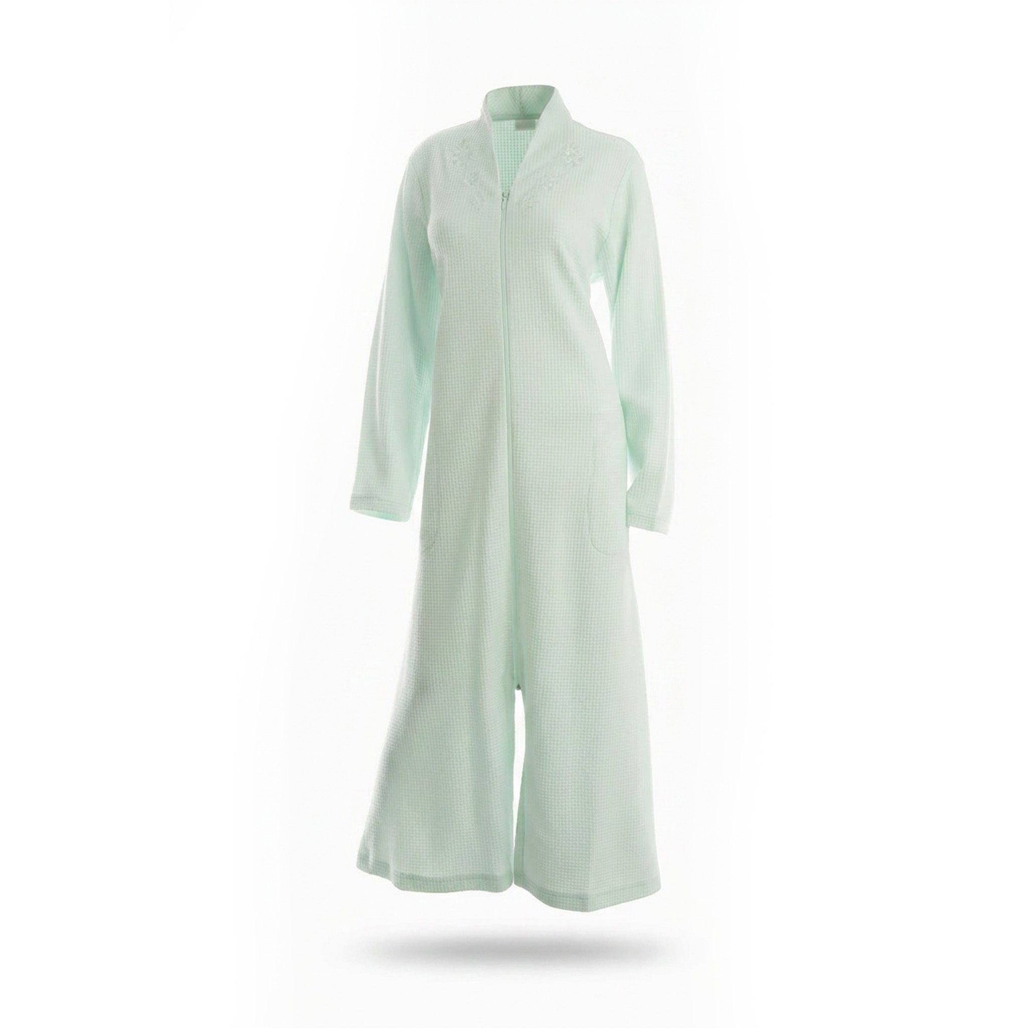 Miss Elaine Long Robe Long Sleeve With Zip-MISE666825UT
