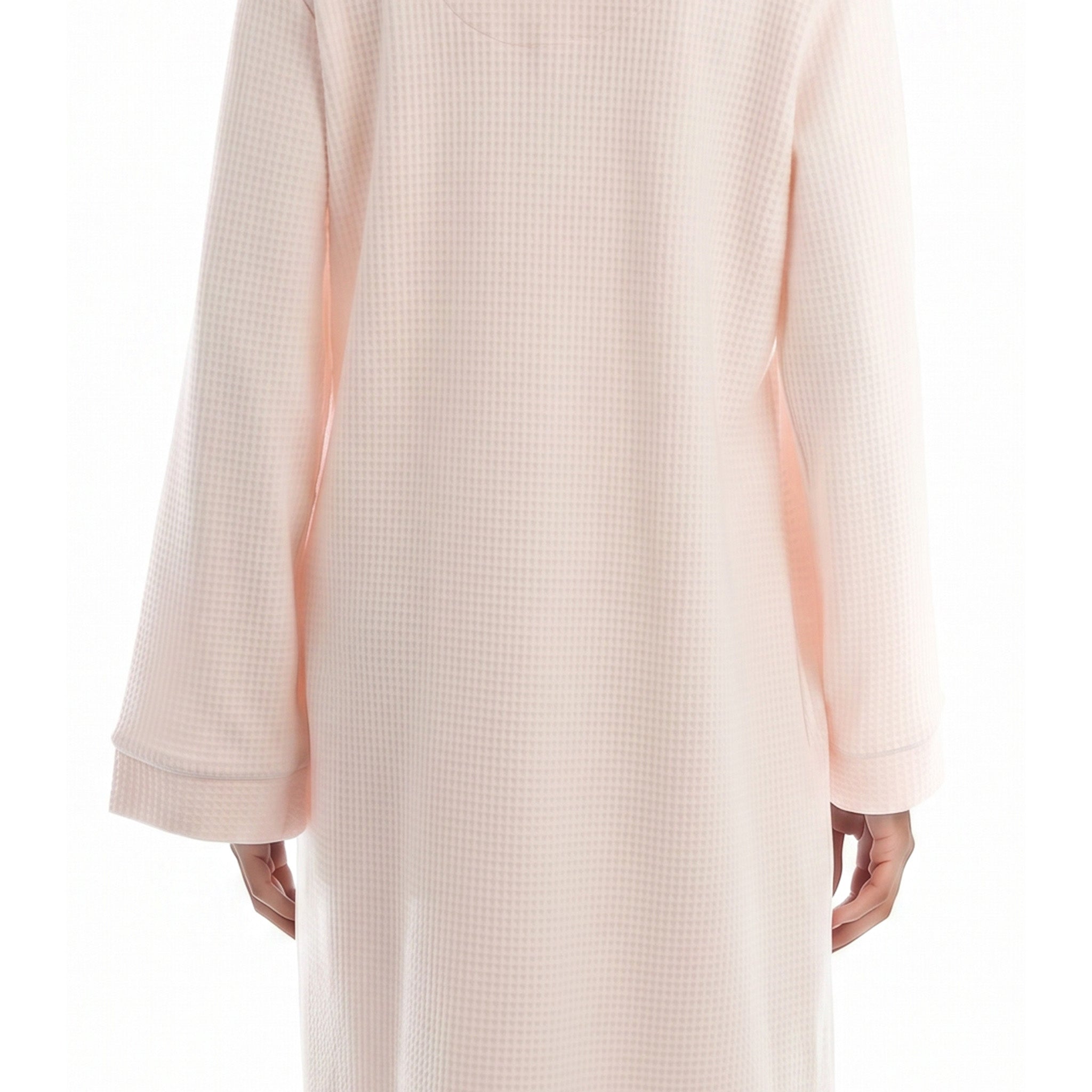 Miss Elaine Short Robe Long Sleeve With Button-MISE346825UT