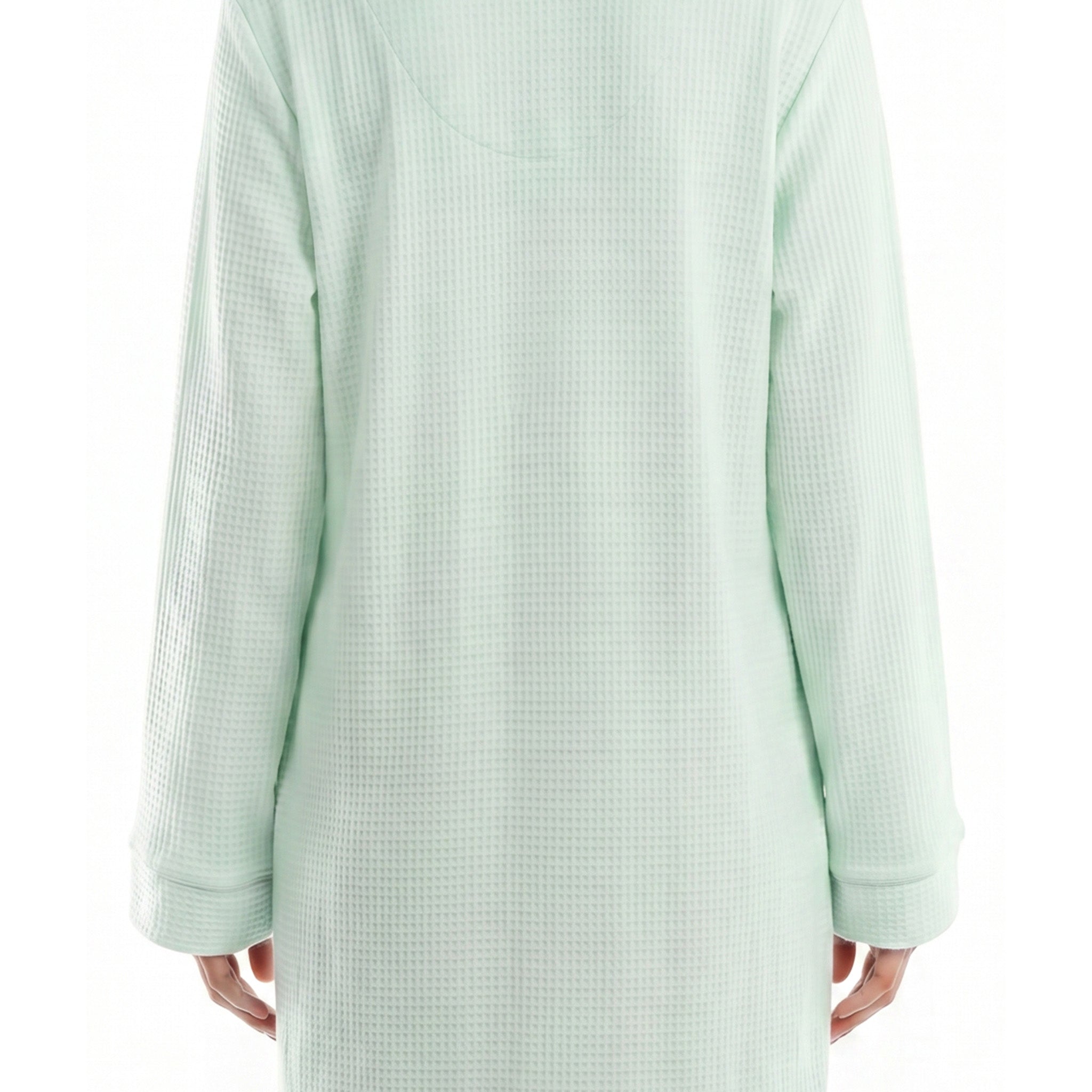 Miss Elaine Short Robe Long Sleeve With Button-MISE346825UT