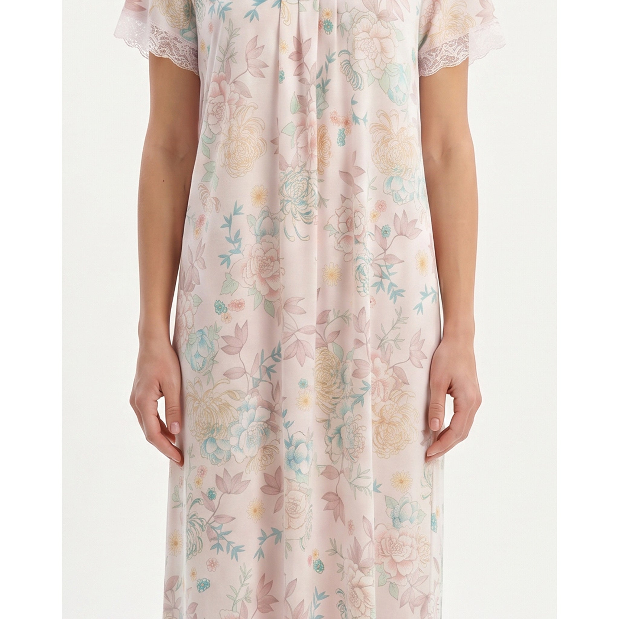 Miss Elaine Long Gown Short Sleeve-MISE506815UT