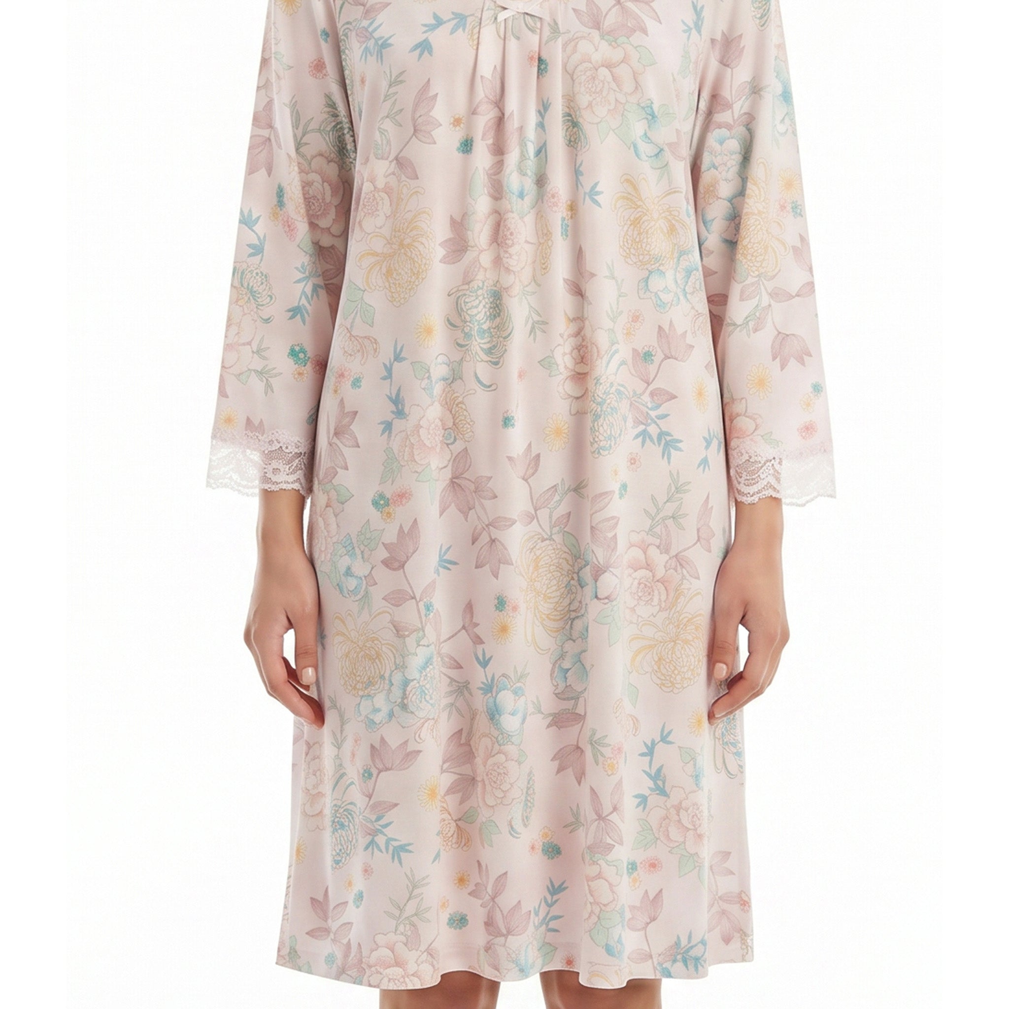 Miss Elaine Short Gown Long Sleeve-MISE216815UT