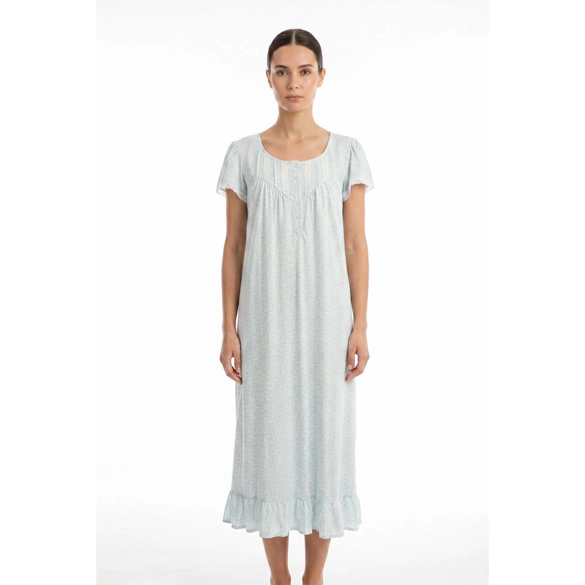 MISS ELAINE CO  - Miss Elaine Long Gown Short Sleeve-MISE506425UT - Aluna Kuwait