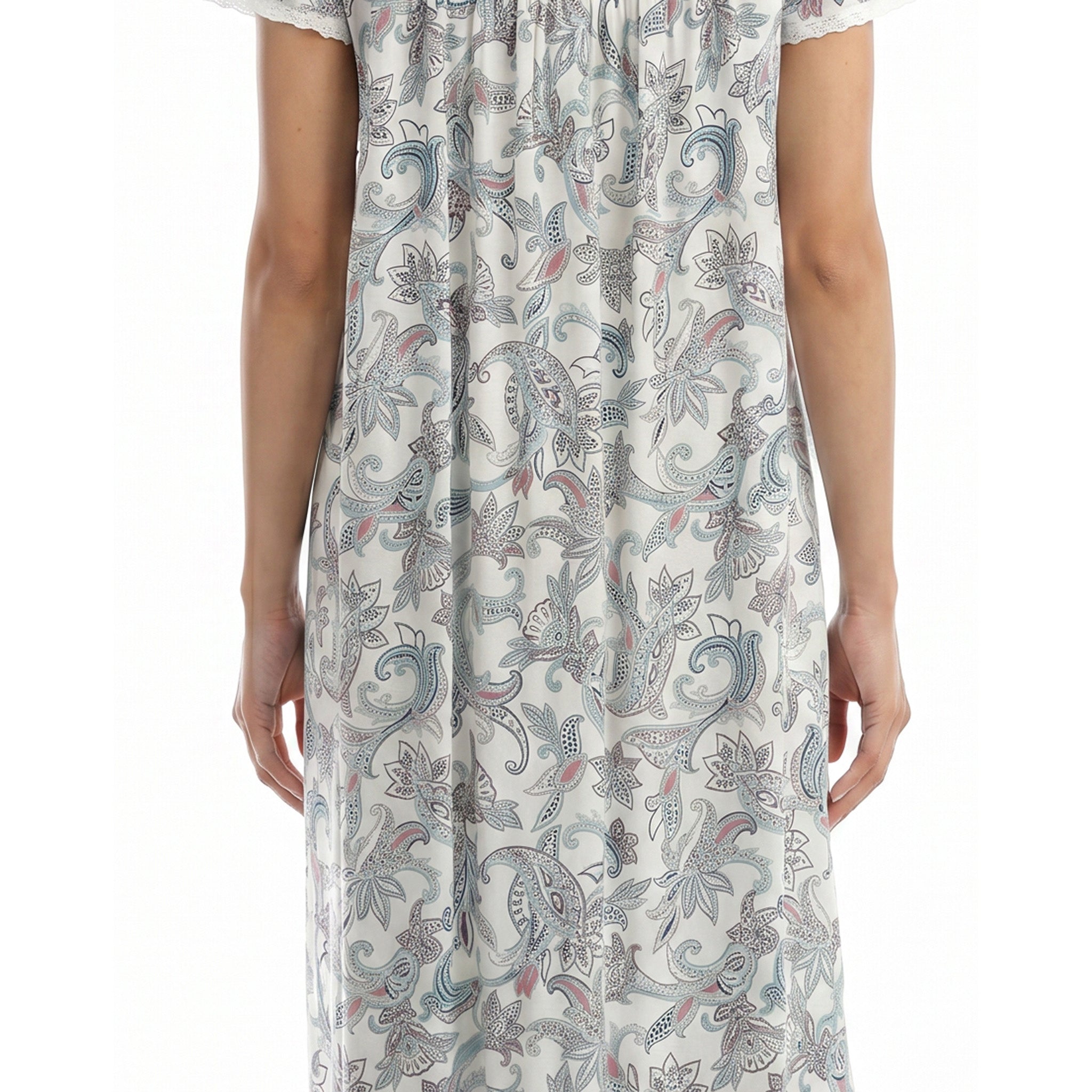 Miss Elaine Long Gown Short Sleeve-MISE506425UT