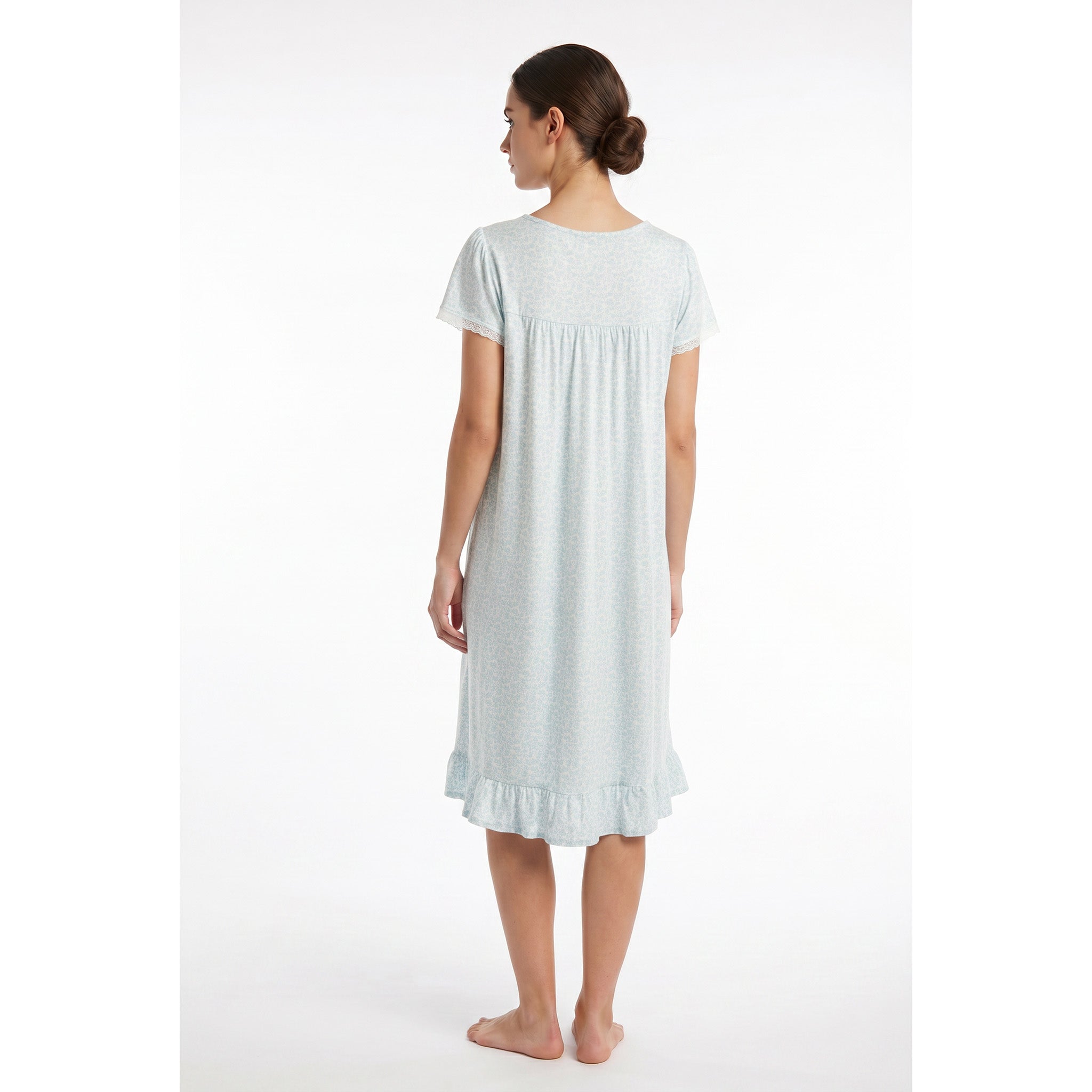 MISS ELAINE CO  - Miss Elaine Short Gown Short Sleeve-MISE206425UT - Aluna Kuwait
