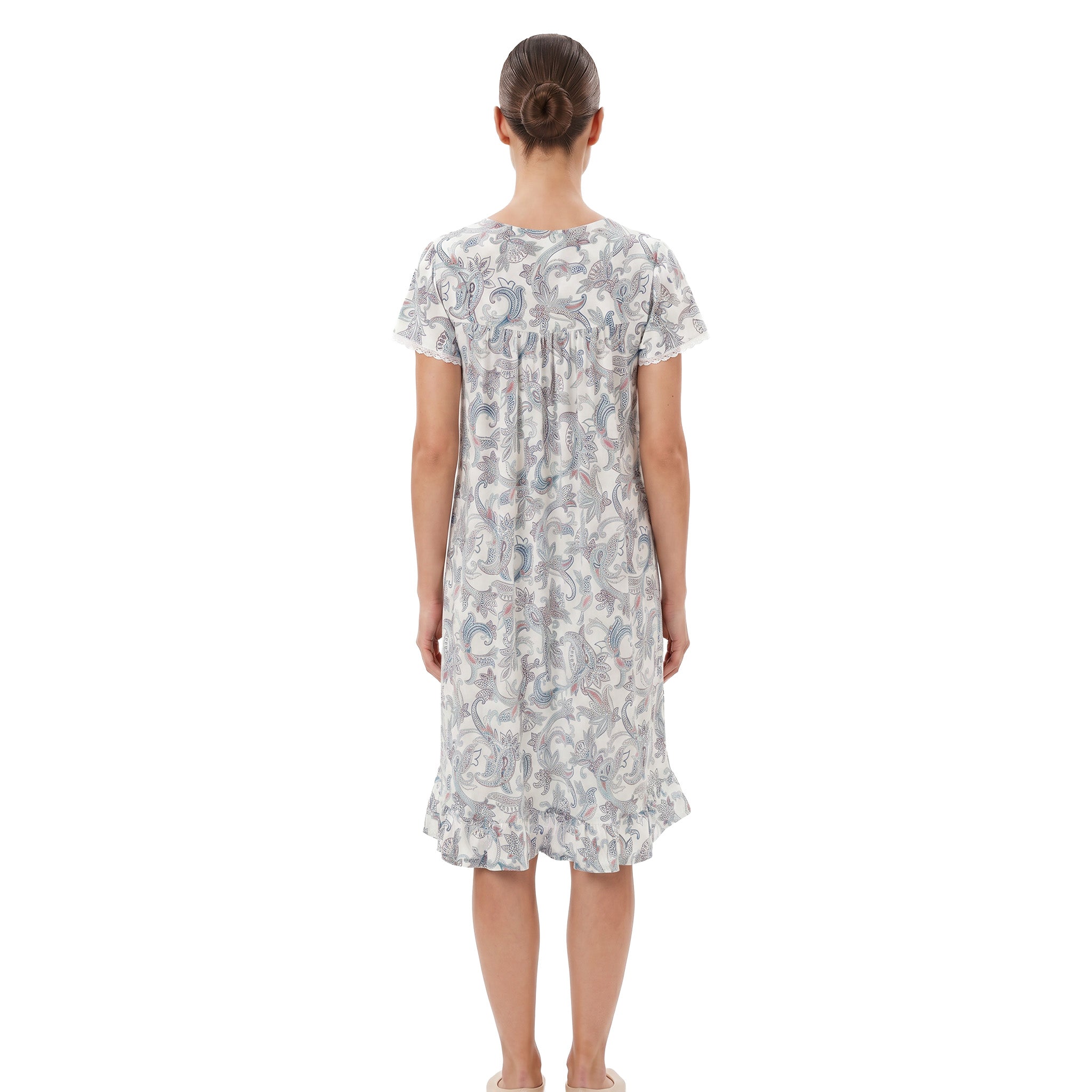 Miss Elaine Short Gown Short Sleeve-MISE206425UT