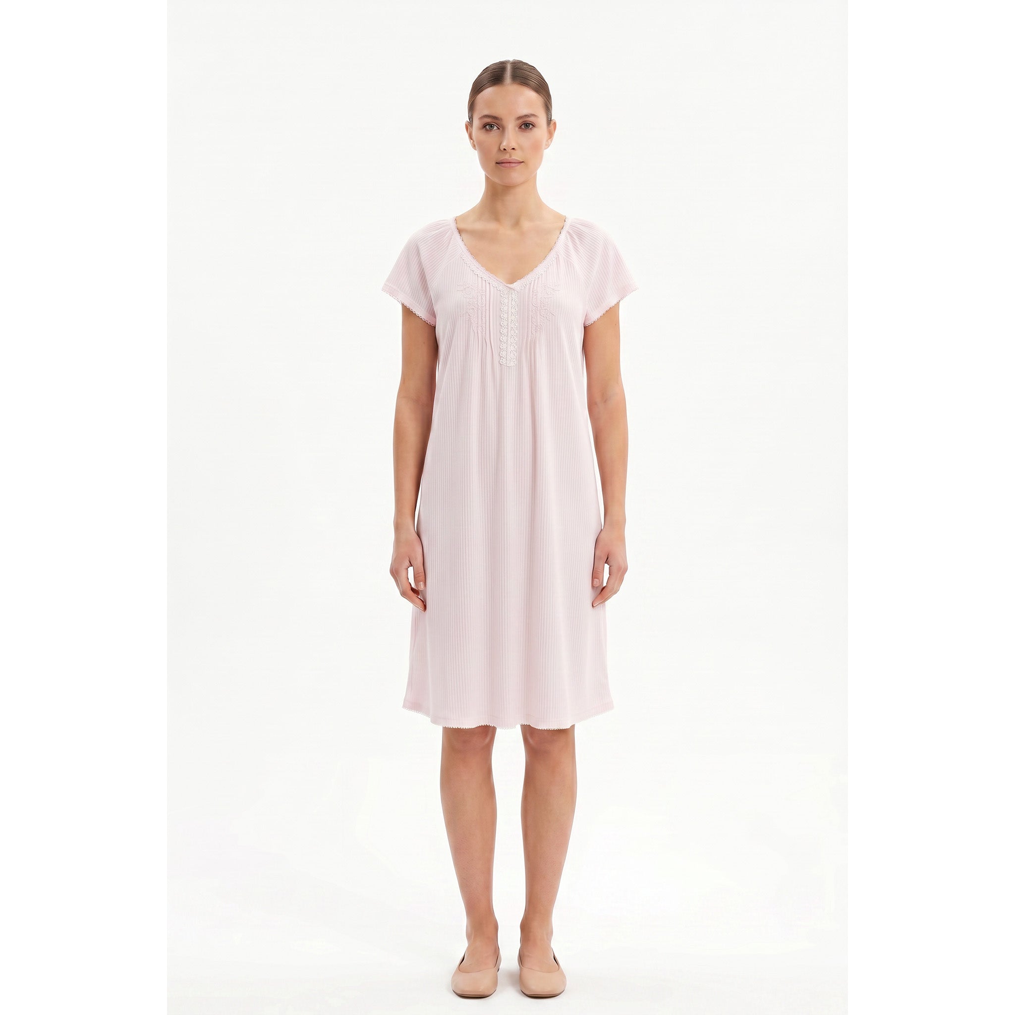 MISS ELAINE CO  - Miss Elaine Short Gown Short Sleeve-MISE206405UT - Aluna Kuwait