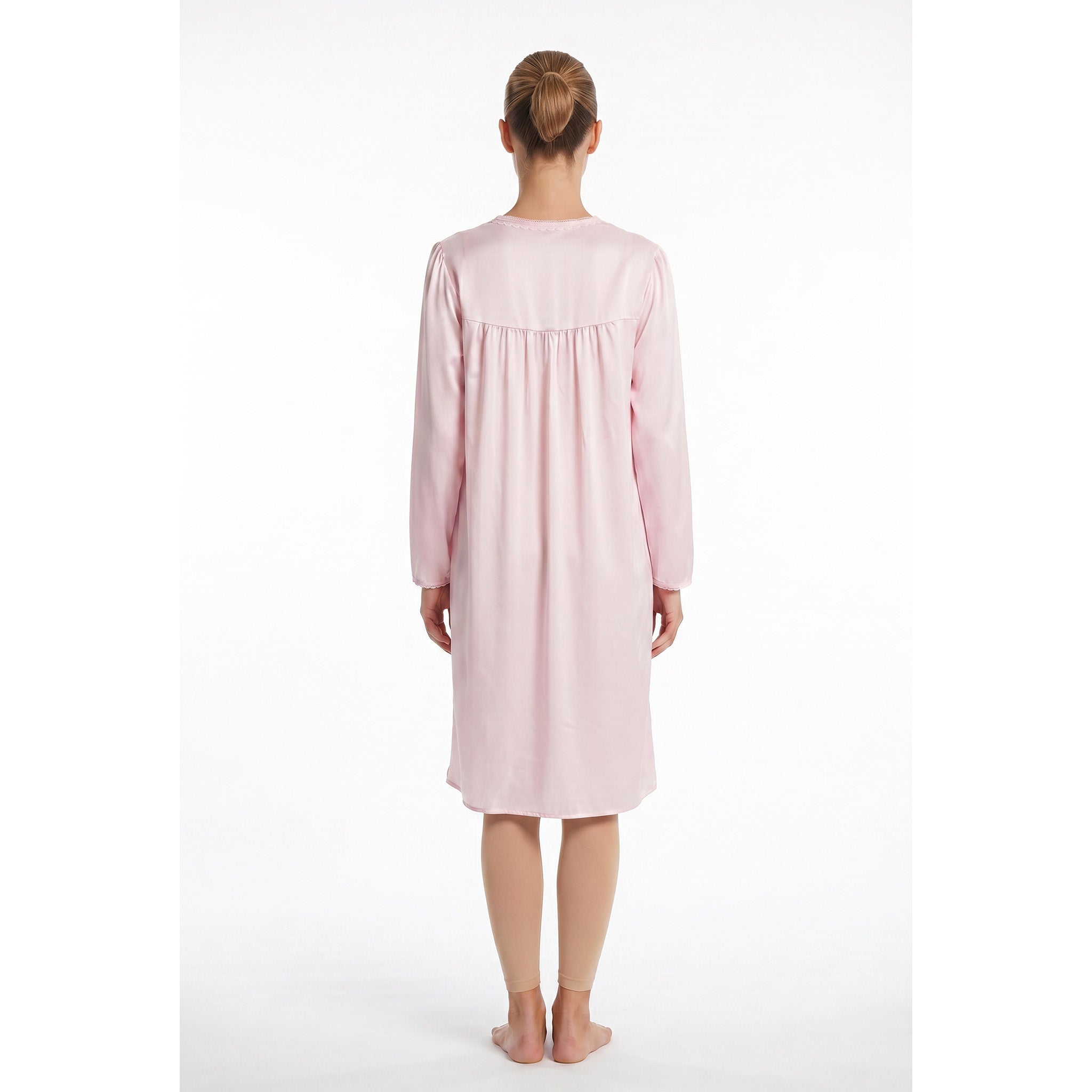 MISS ELAINE CO  - Miss Elaine Short Gown Long Sleeve-MISE216135UT - Aluna Kuwait