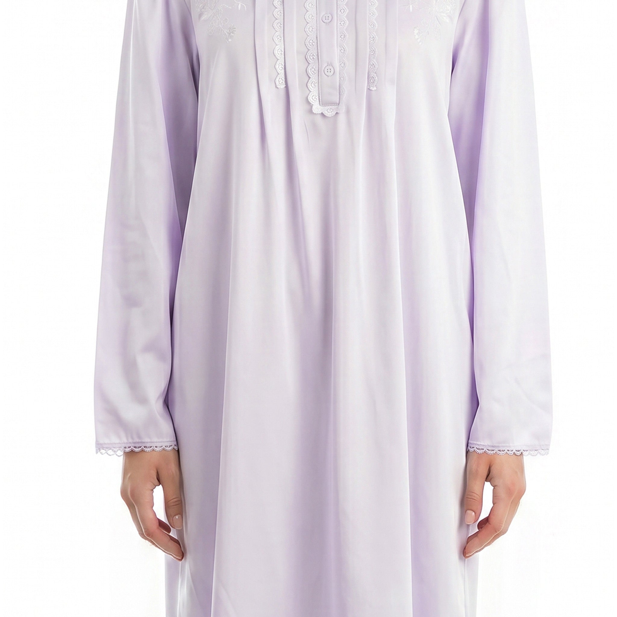 Miss Elaine Short Gown Long Sleeve-MISE216135UT