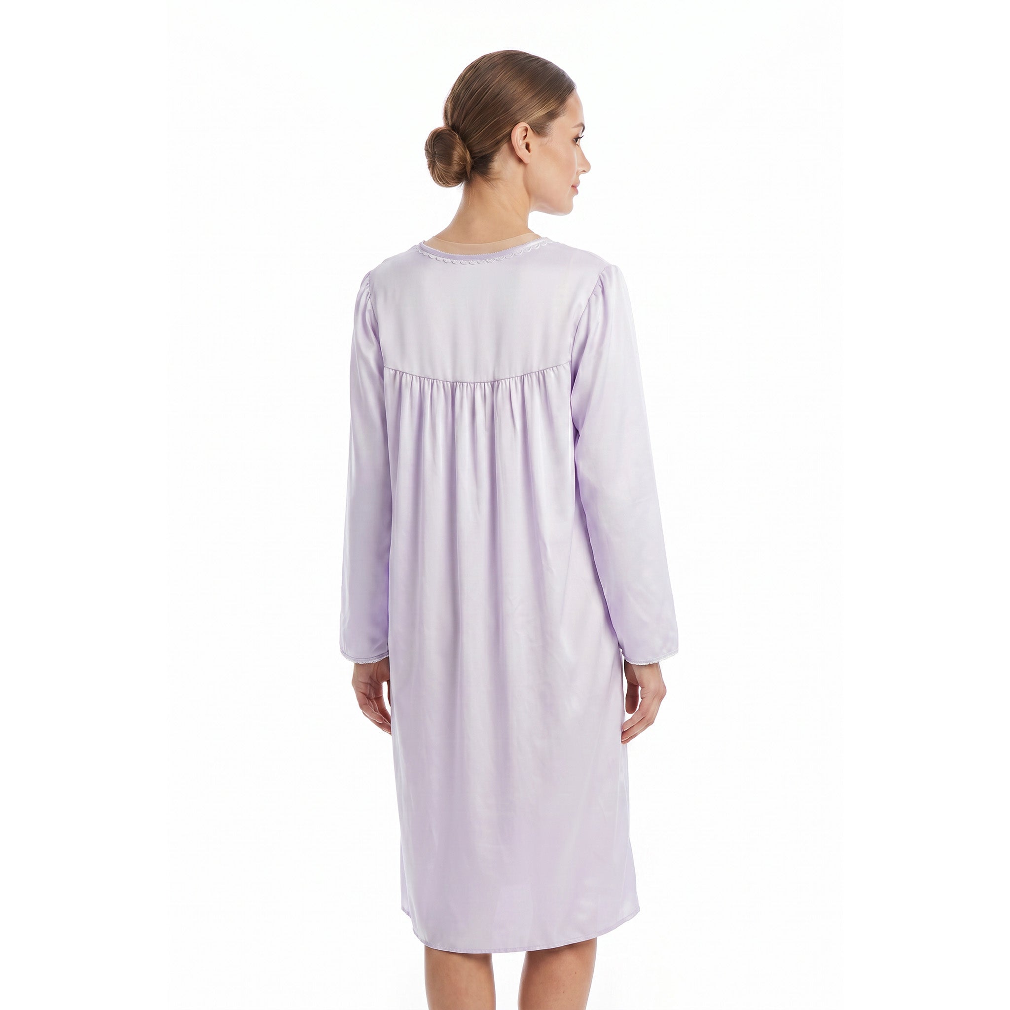Miss Elaine Short Gown Long Sleeve-MISE216135UT