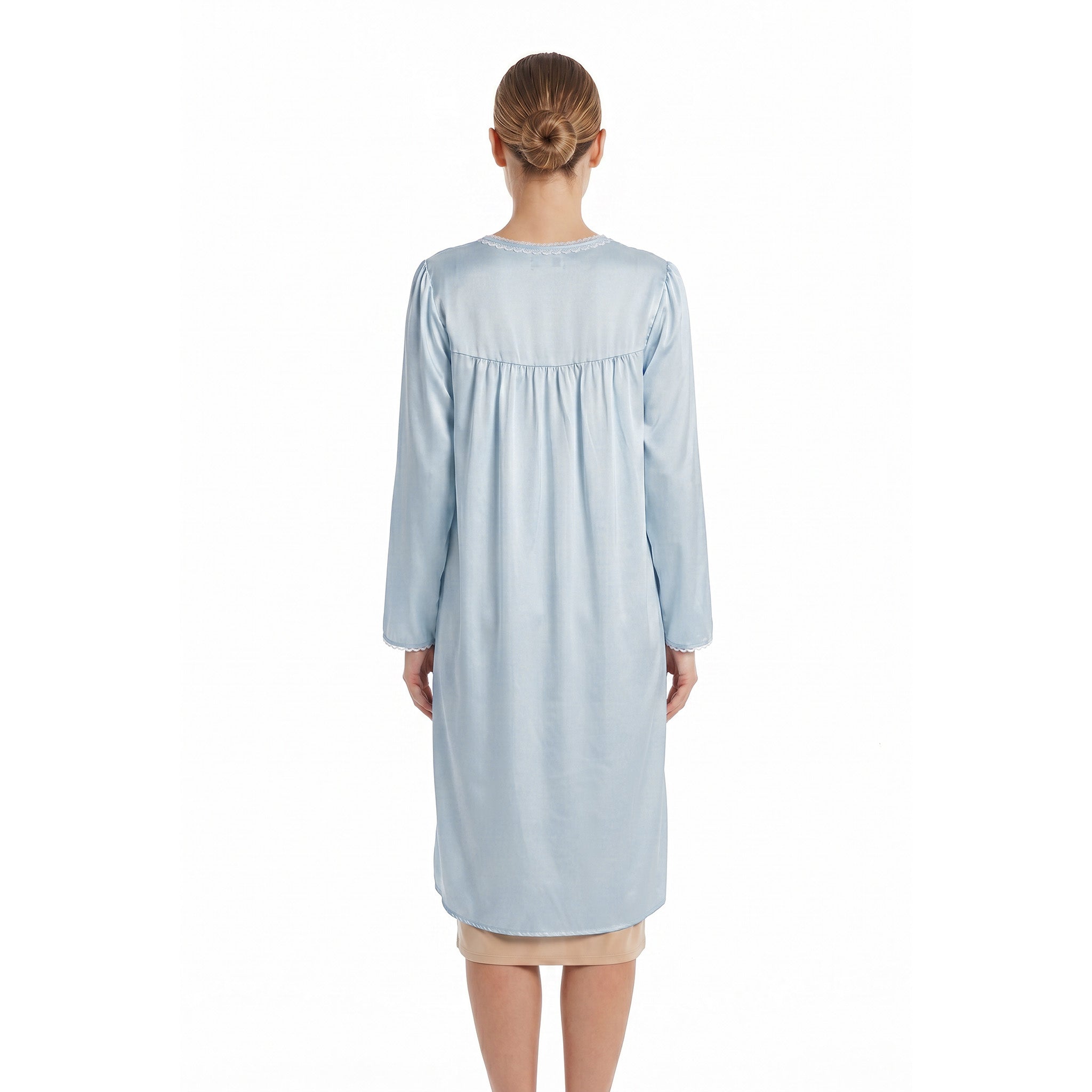 Miss Elaine Short Gown Long Sleeve-MISE216135UT