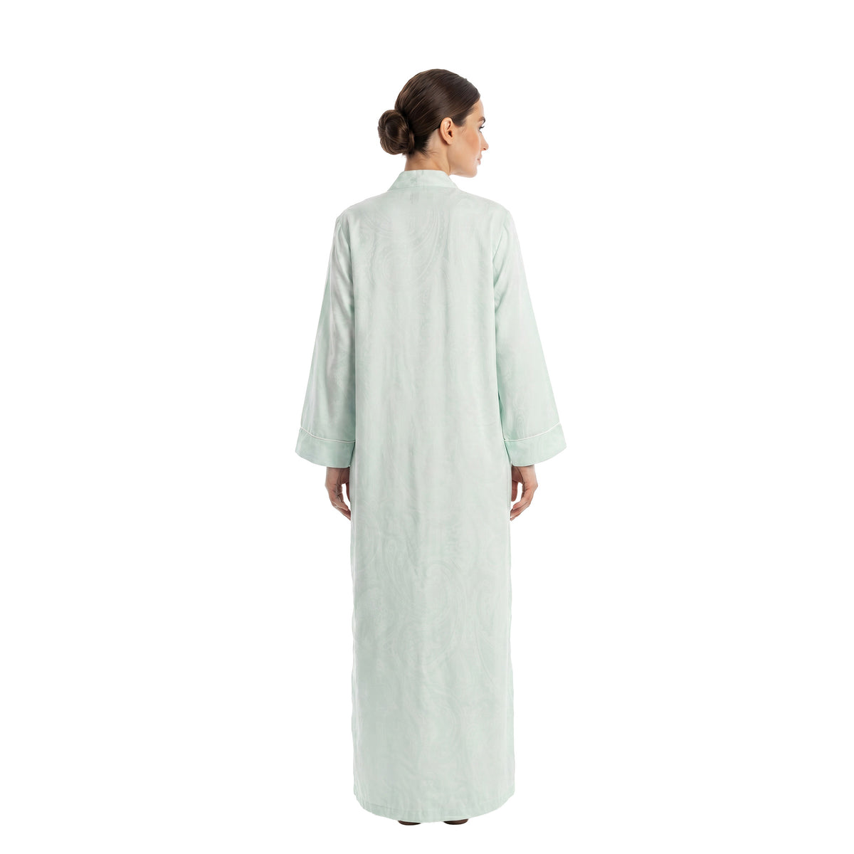 Miss Elaine Long Robe Long Sleeve With Zip-MISE866125UT