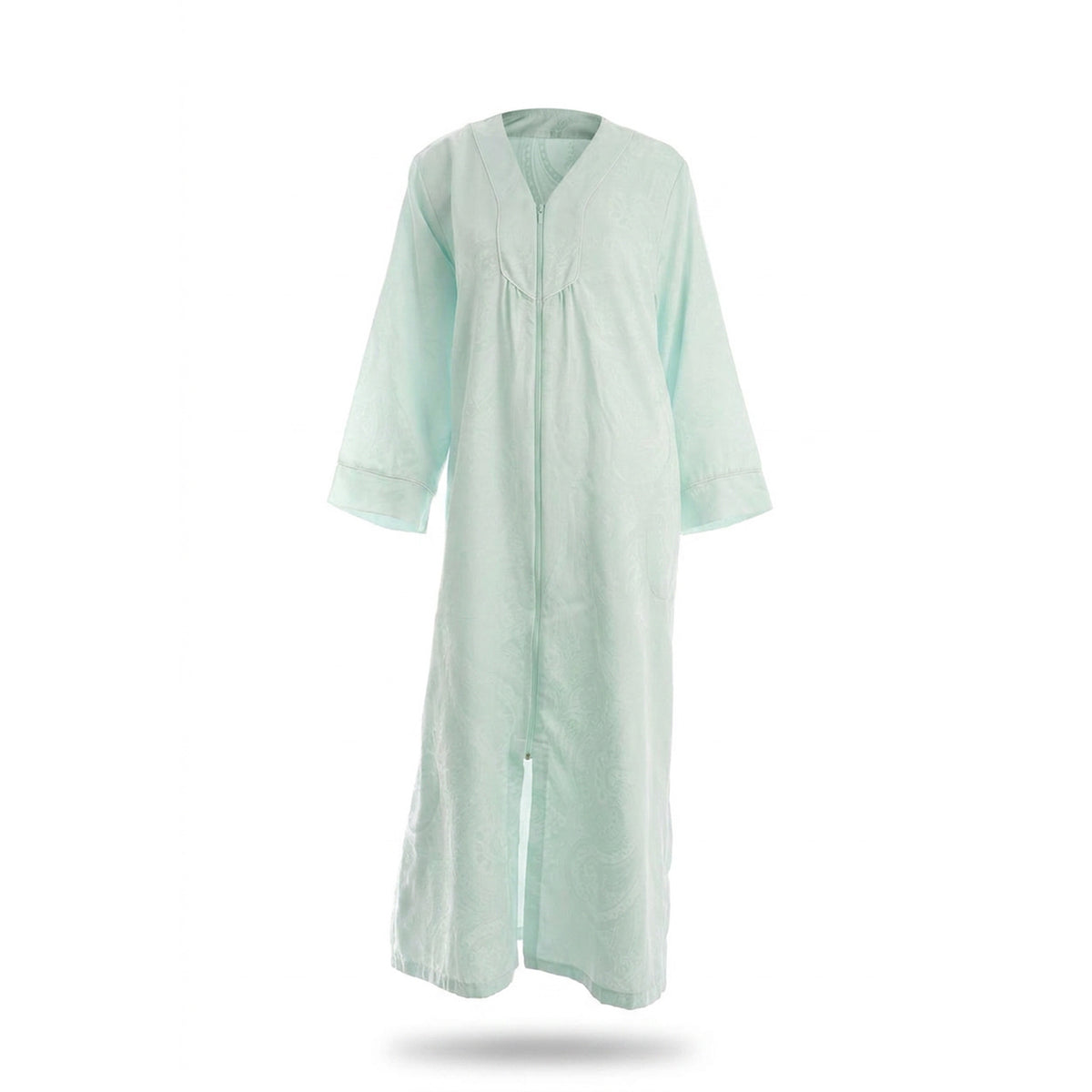 Miss Elaine Long Robe Long Sleeve With Zip-MISE866125UT