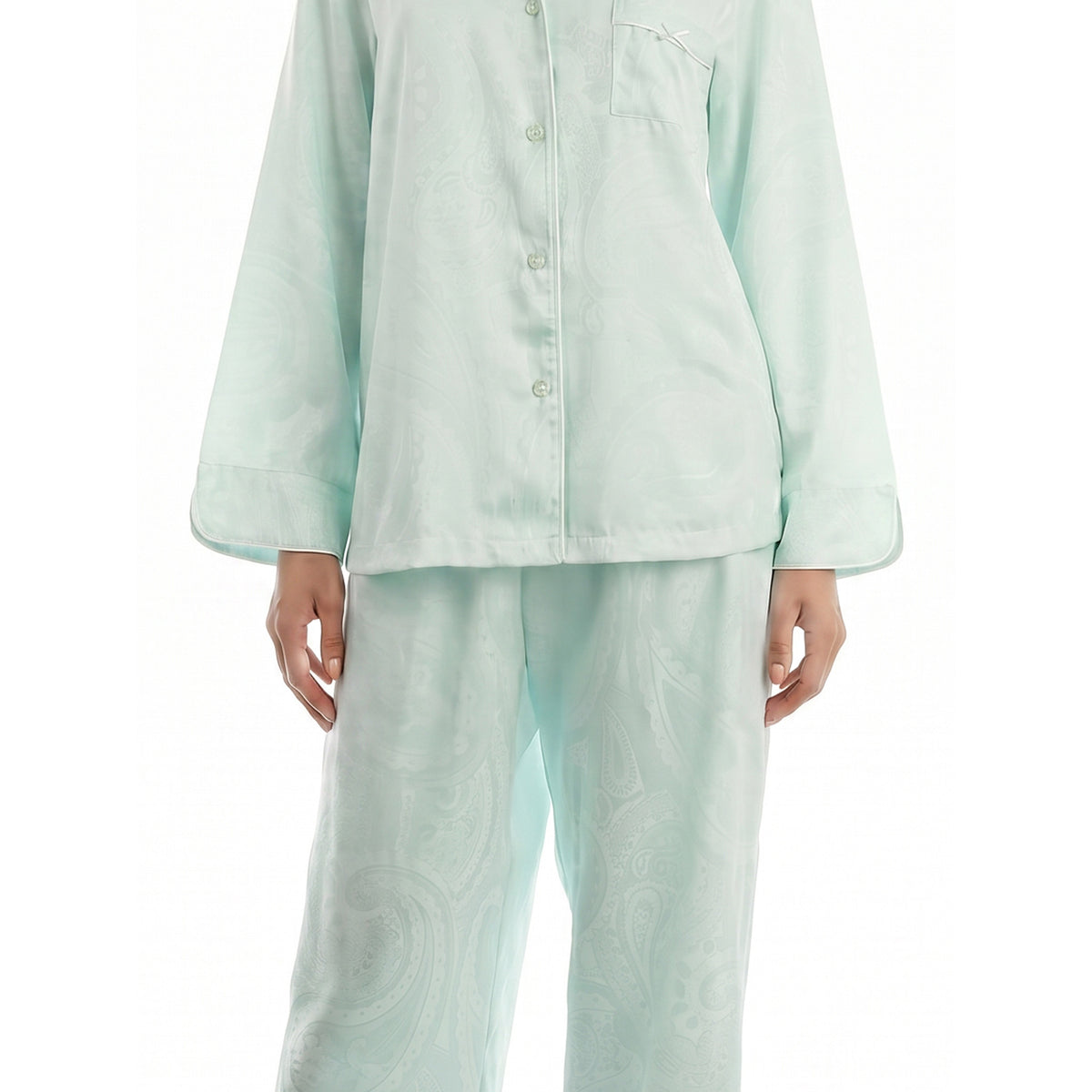 Miss Elaine Pajama Set Long Sleeve-MISE406125UT