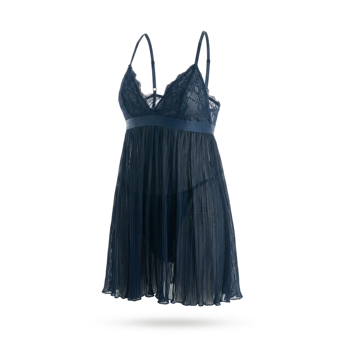 Cinema Etoile Soft triangle lace cup babydoll with pleated mesh skirt - CA493100